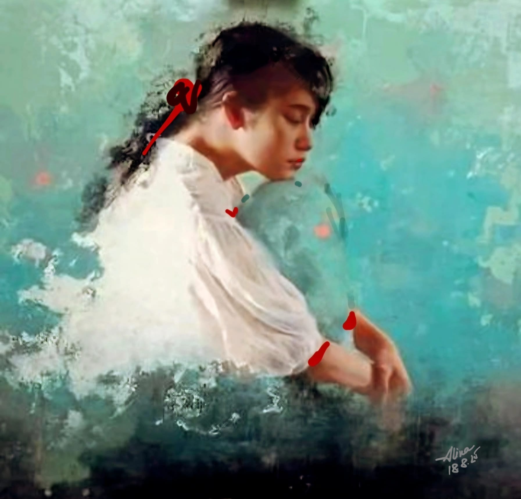 ArteDiAlina.com painting: White Thoughts